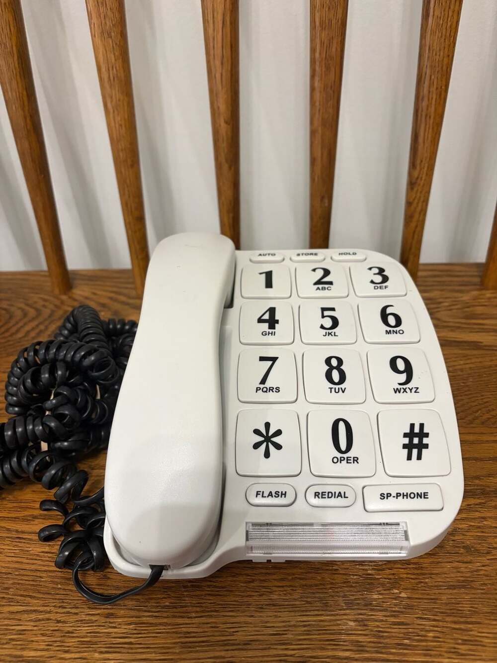 BD-014WHT Large Button Corded Telephone